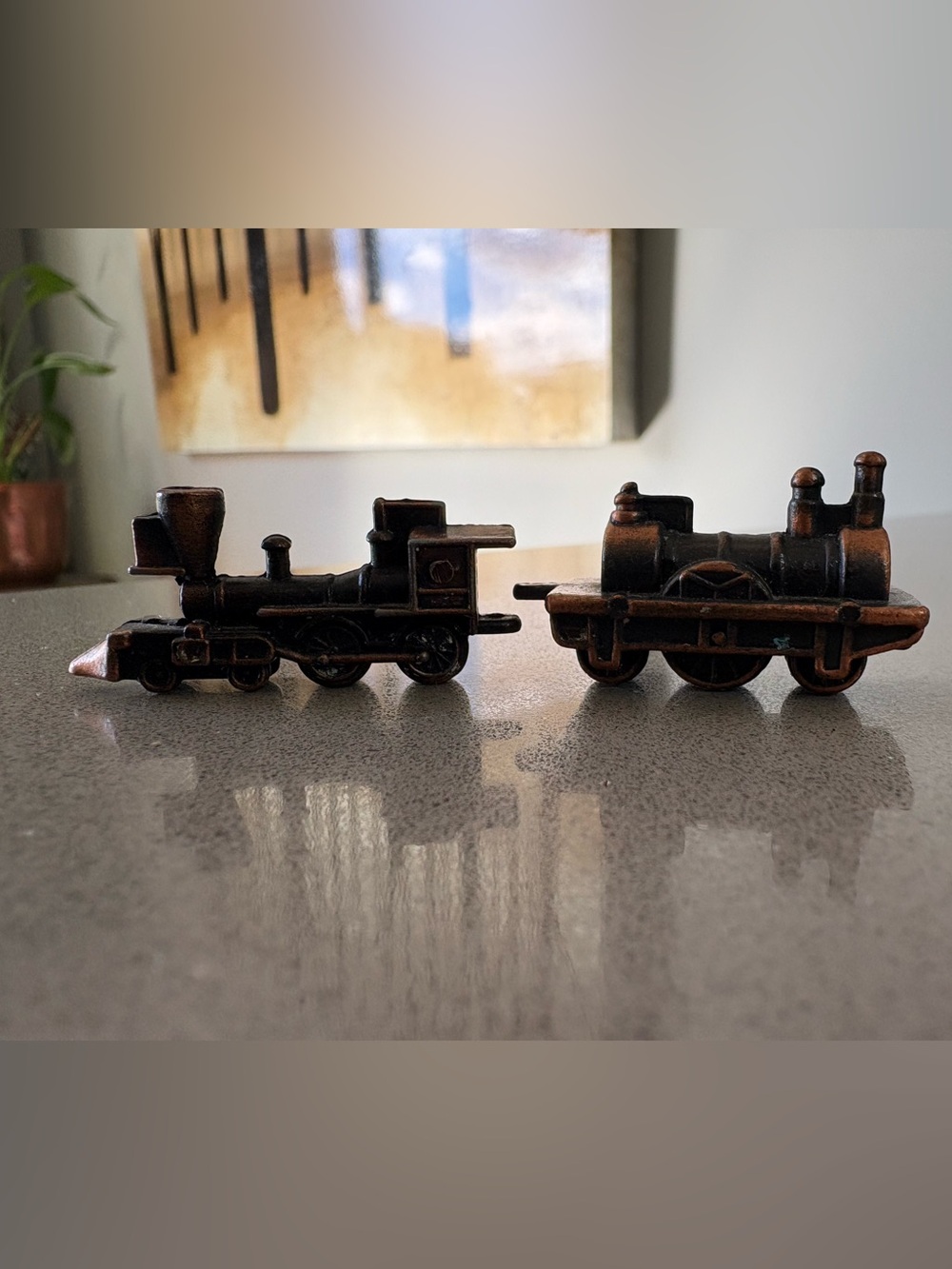 Classic Brown Toy Train Engine Set - Kids Toys